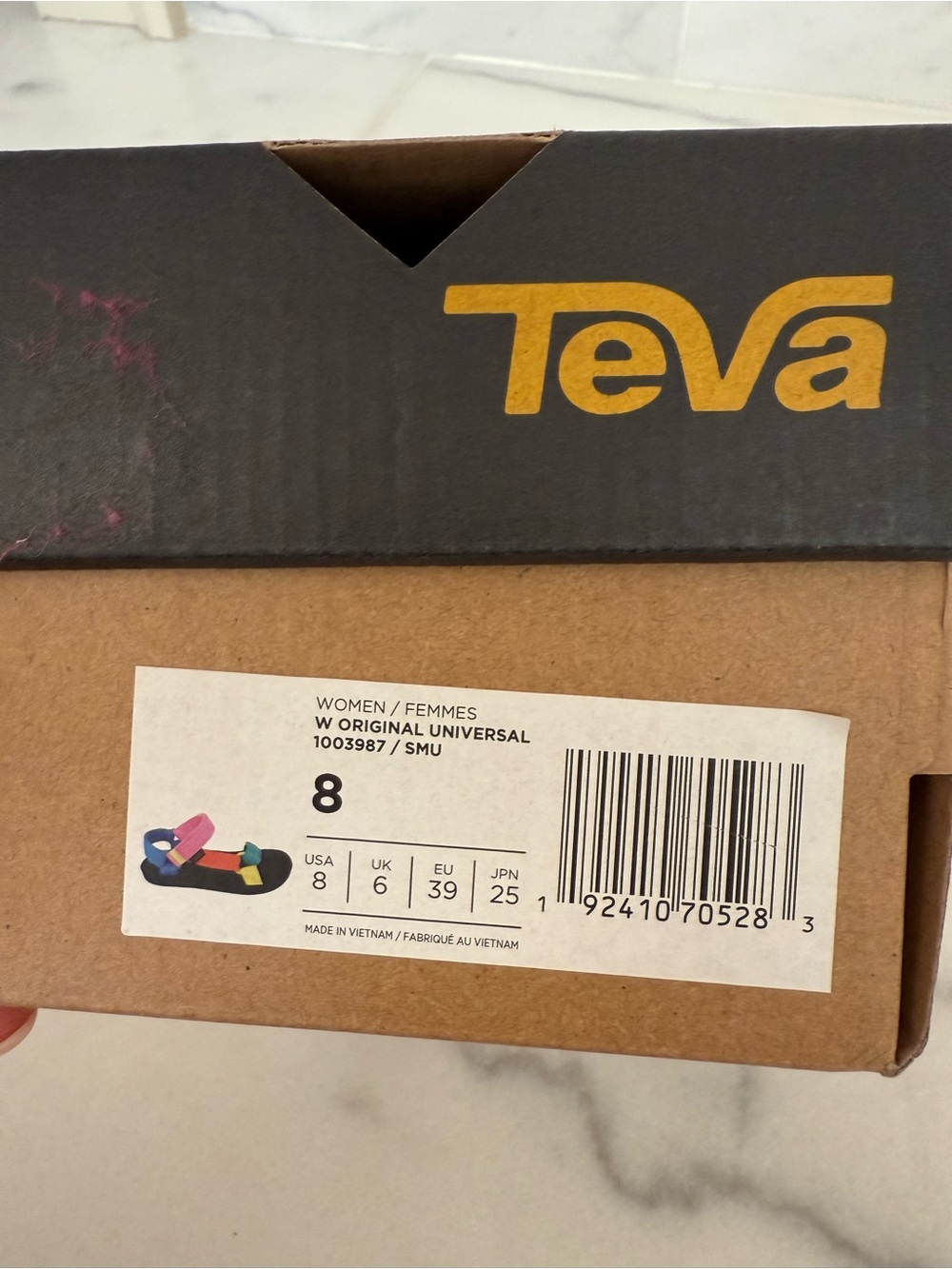 Teva womens Multicolor Sport Sandals - Pink, Teal, Yellow, Orange, Blue - Picture 4 of 4